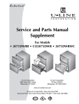 U-Line 2075DWRWC Service manual