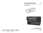 Extron electronics MTPX 3232 Setup guide