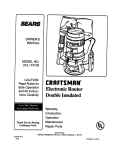 Craftsman 25412 Owner`s manual