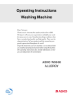 Asko Allergy W6888 Operating instructions