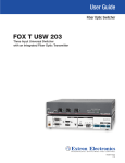 Extron electronics FOX T USW 203 User guide