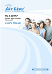 Air Live WL-5460AP User`s manual