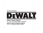DeWalt DC855 Instruction manual