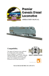 M.T.H. Premier Genesis Diesel Locomotive Operator`s manual