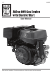 Power Fist 13 HP 389cc OHV Gas Engine User manual