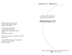 DOD Dimension12 Owner`s manual