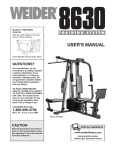 Weider 141 User`s manual