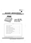 Sharp UP-700 Service manual