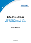 Billion BiPAC 7800(N) User manual