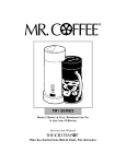 Mr. Coffee TM1 Operating instructions
