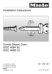 Miele DGC 4084 XL Operating instructions