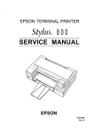 Epson STYLUS 4001968 Service manual