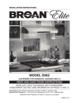 Broan-NuTone E662 Installation manual