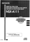 Aiwa NSX-A111 Operating instructions
