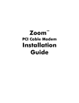 Zoom PCI Internal Installation guide