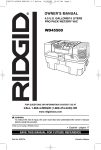 RIDGID WD45500 Owner`s manual