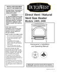 DutchWest 2465 Operating instructions