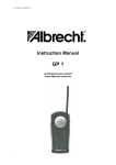 Albrecht GP 1 User manual