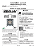 Quadra-Fire MTV-E2-PDB Installation manual