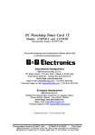 B&B Electronics PC Watchdog Timer Card ATXWDT Specifications