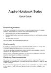 Aspire Notebook Series User guide