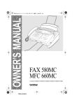 Brother FAX-685MC Owner`s manual