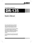 Alinco DR-135 Instruction manual