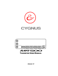 Cygnus MR 500 User manual