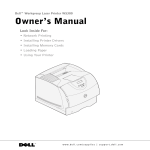 Dell W5300 Workgroup Laser Printer Owner`s manual