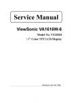 ViewSonic VA1616W Service manual