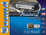 Creative Sound Blaster Audigy 2 Platinum eX User manual