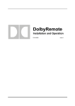 Dolby Laboratories P/N 91659 User`s manual