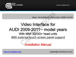 Car Solutions QVI-AUD09-V6 Installation manual