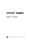 Epson Powerspan User`s guide