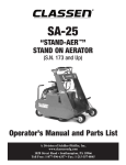 Classen TR-20MB T Operator`s manual