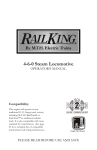 M.T.H. RAILKING 4-6-0 Operator`s manual