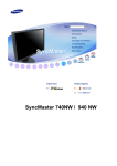 Samsung SyncMaster 740NW, 940 NW Owner`s manual