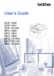 Brother DCP-1601 User`s guide