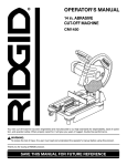 RIDGID CM1450 Operator`s manual