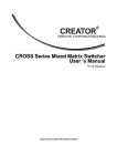 Creator Electronics DVI Matrix Switcher Specifications