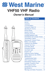 West Marine VHF85 Owner`s manual