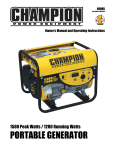 Champion Power Equipment 40005 Owner`s manual