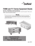 Delfield F17 Series Installation manual