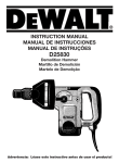 DeWalt D25830 Instruction manual