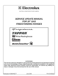 Electrolux 30" GAS FREESTANDING RANGES Service manual