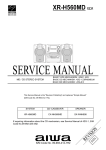 Aiwa XR-H560MD Service manual
