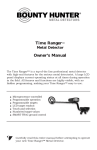 Bounty Hunter Time Ranger Owner`s manual