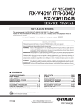 Yamaha RX-V461 - AV Receiver Service manual