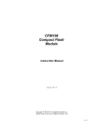 Campbell CompactFlash CFM100 Instruction manual