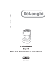 Delonghi EC 330 S User Guide Manual